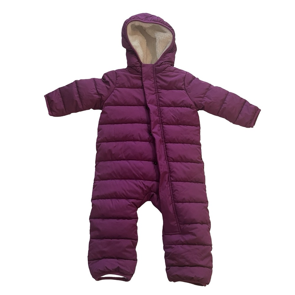 Primary Baby Size 12-18 Months‎ Purple Snowsuit Recycled Polyester One Piece